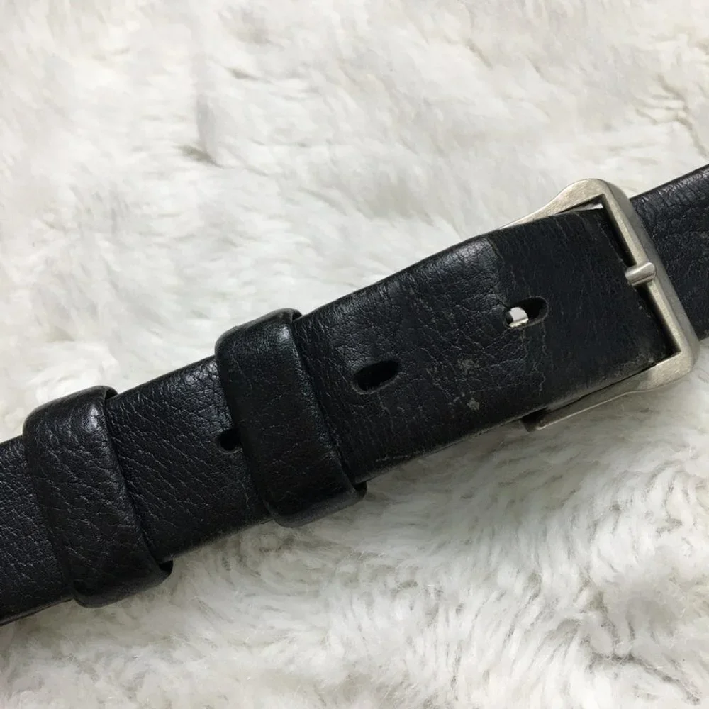 Dior Vintage Women’s Black Leather Belt Size 38